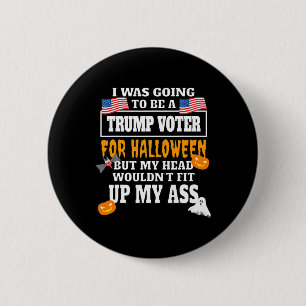 Pro Biden Funny Anti Trump Anti Republican Hallowe 6 Cm Round Badge