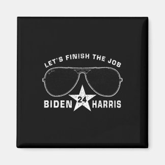 Pro Biden Harris President Democracy Campaign Vint Magnet