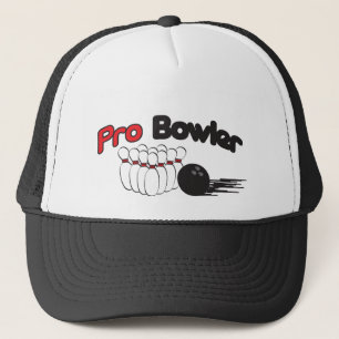 Pro Bowler Bowling Pin and Ball Trucker Hat