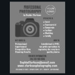 Pro Camera Icon, Photographer, Photography Hire Flyer<br><div class="desc">Pro Camera Icon,  Photographer,  Photography Hire Advertising Flyers By The Business Card Store.</div>