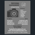 Pro Camera Icon, Photographer, Photography Hire Flyer<br><div class="desc">Pro Camera Icon,  Photographer,  Photography Hire Advertising Flyers By The Business Card Store.</div>
