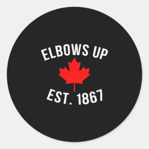 Pro Canada Elbows Up Established 1867 Classic Round Sticker