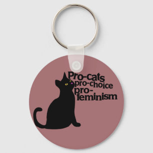 pro-cats pro-choice pro-feminism  key ring