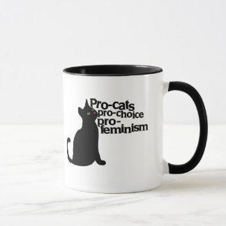 pro-cats pro-choice pro-feminism mug
