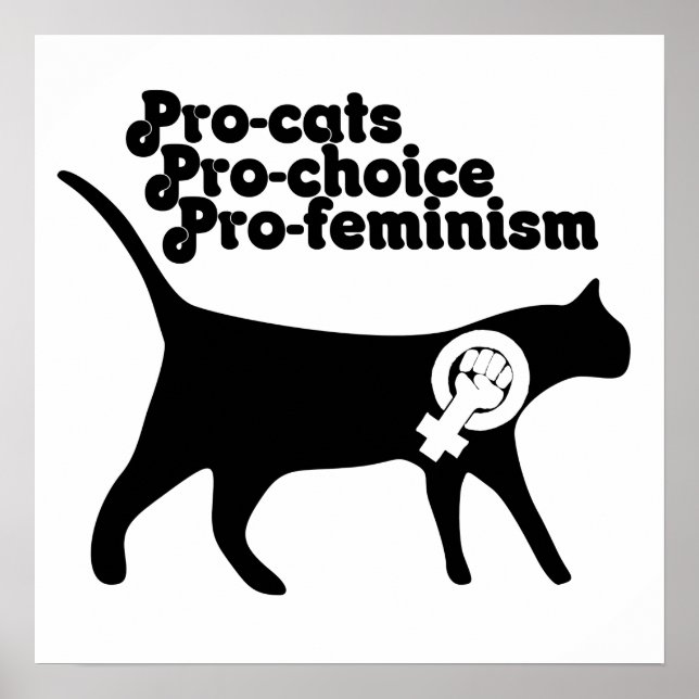 Pro Cats pro Choice pro Feminism Poster (Front)