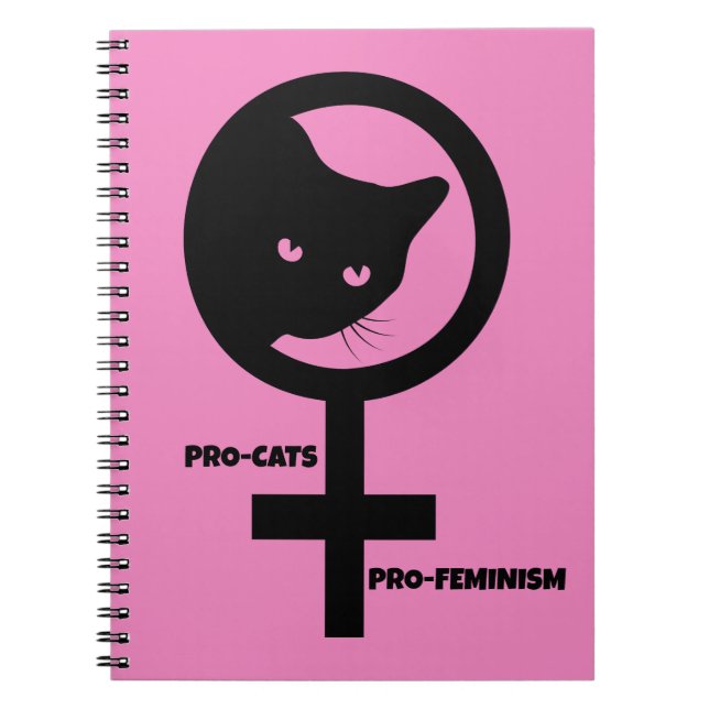 Pro Cats Pro Feminism Notebook (Front)