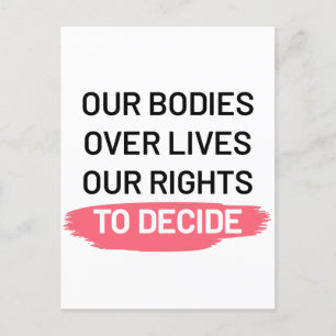 Pro Choice Abortion rights Design Postcard