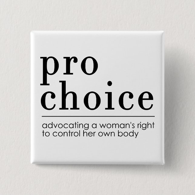 Pro-Choice Advocating for Women's Right to Choose 15 Cm Square Badge (Front)