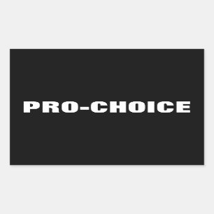 Pro choice black and white minimalist modern rectangular sticker