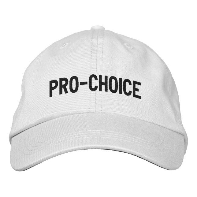 Pro Choice black white abortion rights minimalist Embroidered Hat (Front)
