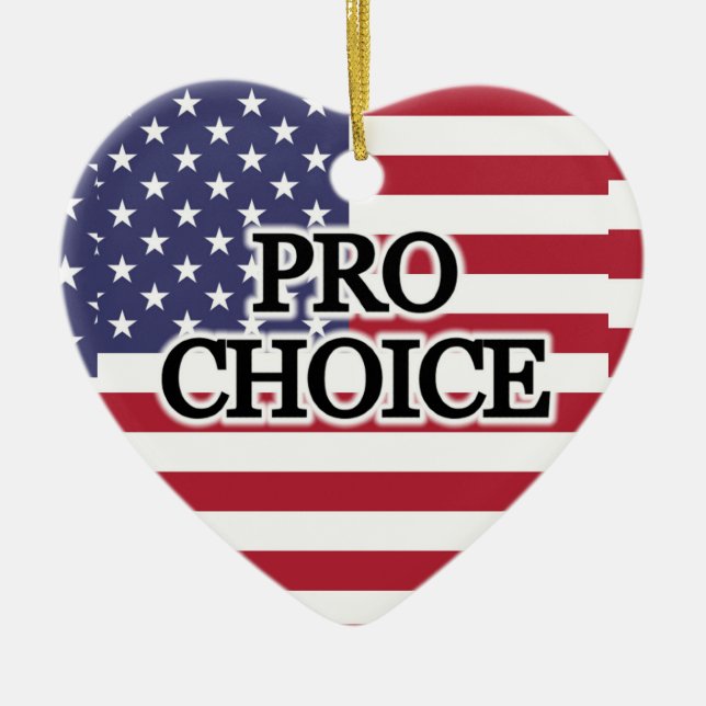 Pro Choice Ceramic Ornament (Front)
