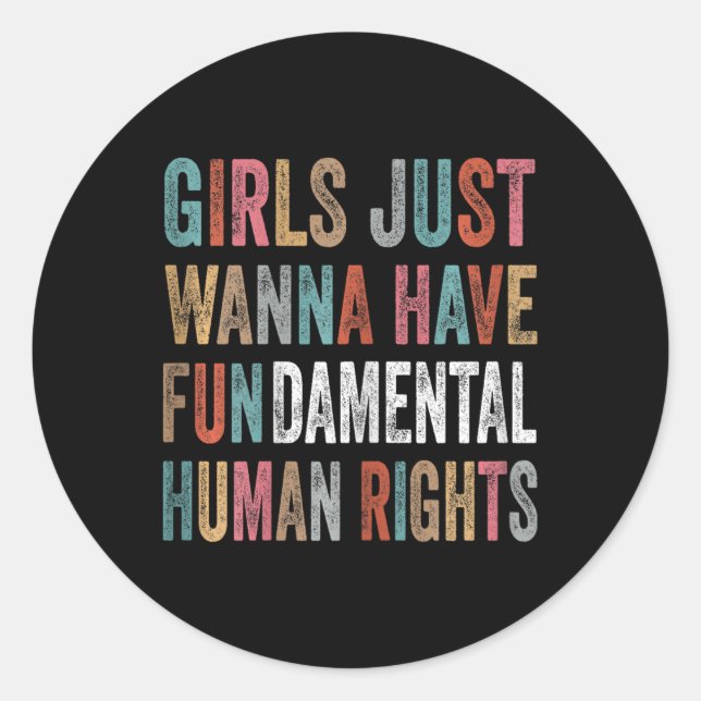 Pro Choice Feminist 2  Classic Round Sticker (Front)