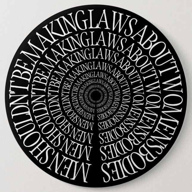 Pro Choice - Feminist Black Pin (Front)