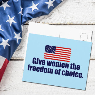 Pro Choice Freedom Postcard