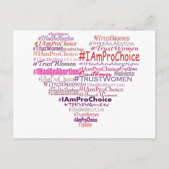 Pro Choice Heart Postcard (Front)