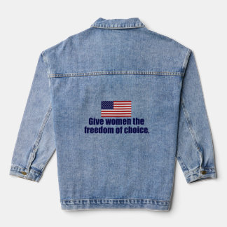 Pro Choice Keep Abortion Safe and Legal Political Denim Jacket