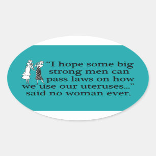 Pro Choice Meme Oval Sticker