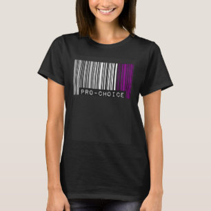Pro Choice Pro Feminism Asexual Pride Flag Barcode T-Shirt