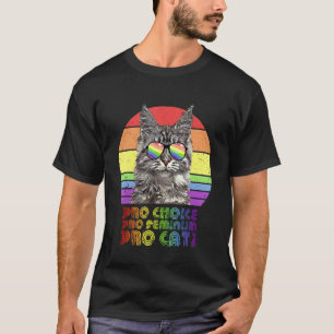 Pro Choice Pro Feminism Pro Cat Lgbtq Feminist 6 T-Shirt