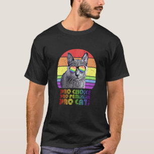 Pro Choice Pro Feminism Pro Cat Lgbtq Feminist T-Shirt