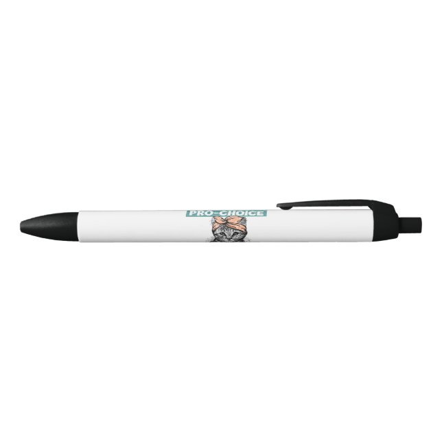 Pro Choice Pro Feminism Pro Cats Black Ink Pen (Top)