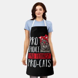 Pro Choice Pro Feminism Pro Cats Cat With Bandana Apron