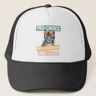 Pro Choice Pro Feminism Pro Cats Trucker Hat