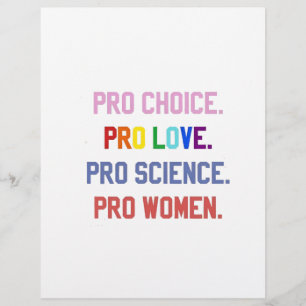 Pro-Choice Pro-Life Pro-Science Pro-Women Flyer