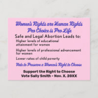 Pro Choice Roe v Wade Get Out the Vote Safe Legal