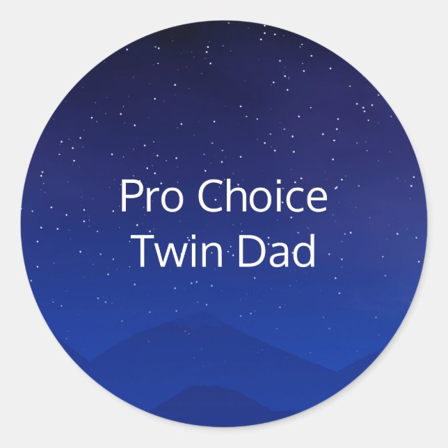 Pro Choice Twin Dad Classic Round Sticker (Front)