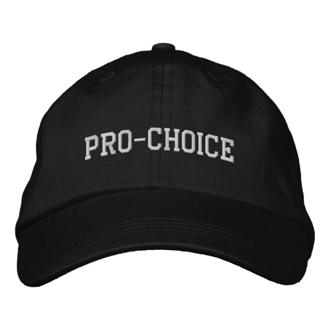 Pro Choice white & black pro abortion rights Embroidered Hat (Front)