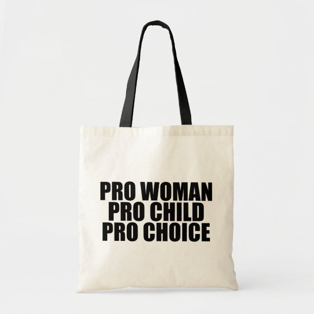 Pro Choice Woman Child Tote Bag (Front)