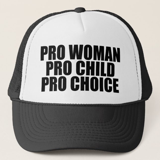 Pro Choice Woman Child Trucker Hat (Front)