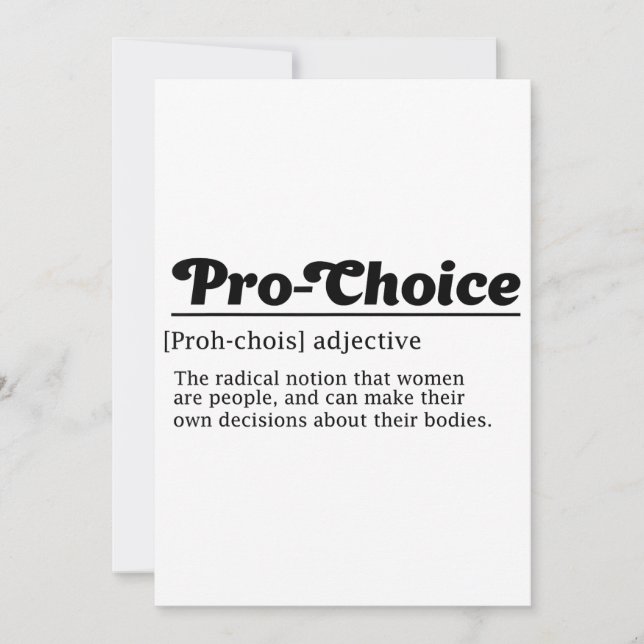 Pro-choice, Women Reproductive Rights, Abortion Ri Invitation (Front)