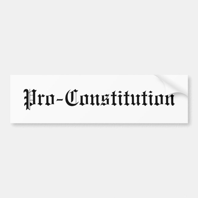 Pro-Constitution Bumper Sticker (Front)