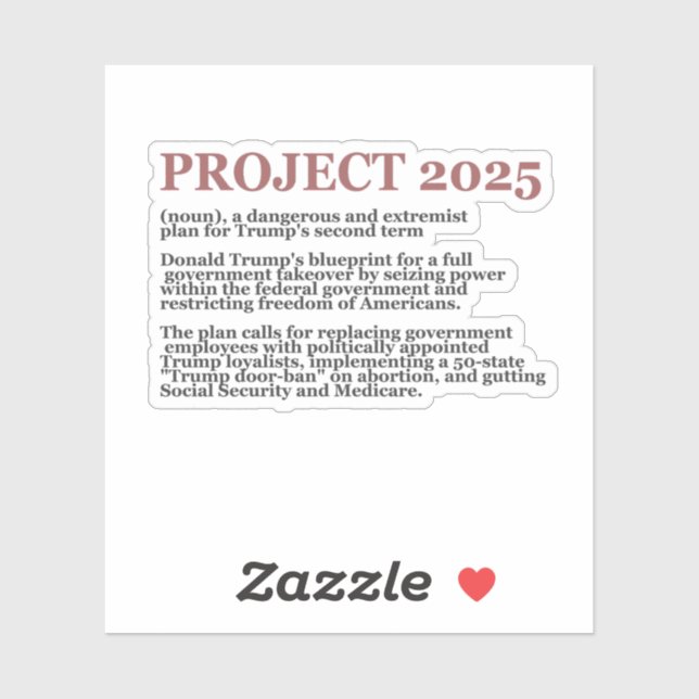 Pro Democracy Anti Project 2025 Republican Trump  (Sheet)