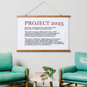 Pro Democracy Anti Project 2025 Republican Trump Hanging Tapestry