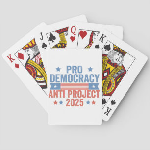 Pro Democracy Anti Project 2025 Republican Trump Playing Cards