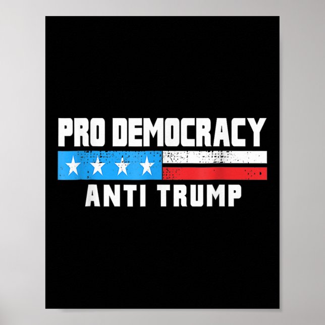 Pro Democracy - Anti Trump 4th Of July Patriotic F Poster (Front)