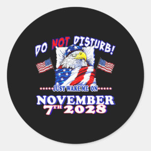 Pro Democracy Fourth July 4th Sarcastic Election E Classic Round Sticker