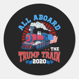 Pro Donald Trump American All Aboard The Trump Tra Classic Round Sticker