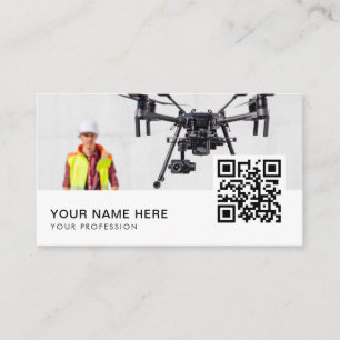 pro drone pilote QR Code Business Card