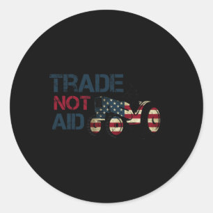 Pro-farmers Anti Tariff Trump Trade Policy Classic Round Sticker