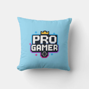 PRO GAMER — Pixel Art 8-Bit Badge Cushion