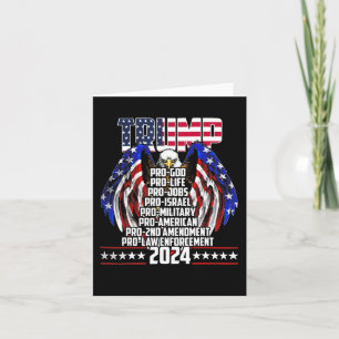 Pro God Pro Life Po Jobs Pro Israel Pro 2024 Card