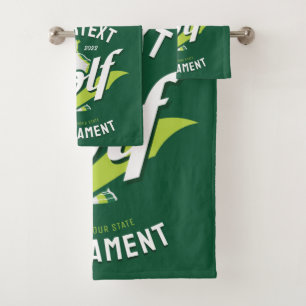 Pro Golfer NAME Golf Trophy Tournament Golfing Bath Towel Set