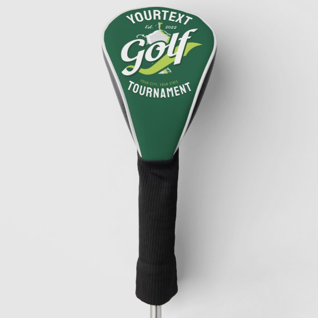 Pro Golfer NAME Golf Trophy Tournament Golfing Golf Head Cover (Front)