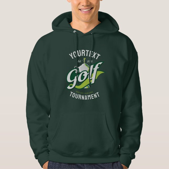 Pro Golfer NAME Golf Trophy Tournament Golfing Hoodie (Front)