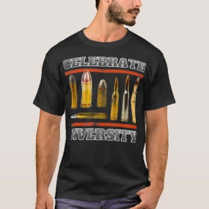Pro Gun Celebrate Diversity Gun Bullets Tip T-Shirt