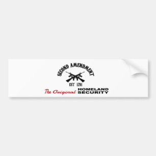PRO GUN: ORIGINAL HOMELAND SECURITY 2nd AMENDMENT Bumper Sticker